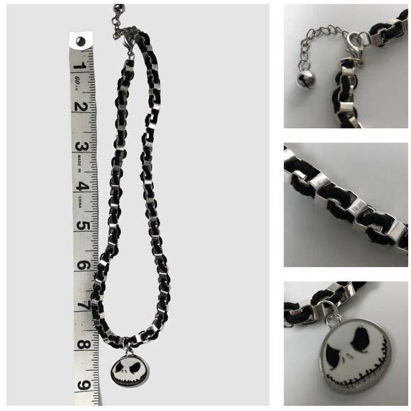 Jack Skellington Pendant Necklace Chain Link Nightmare Before Christmas NEW - Picture 3 of 3